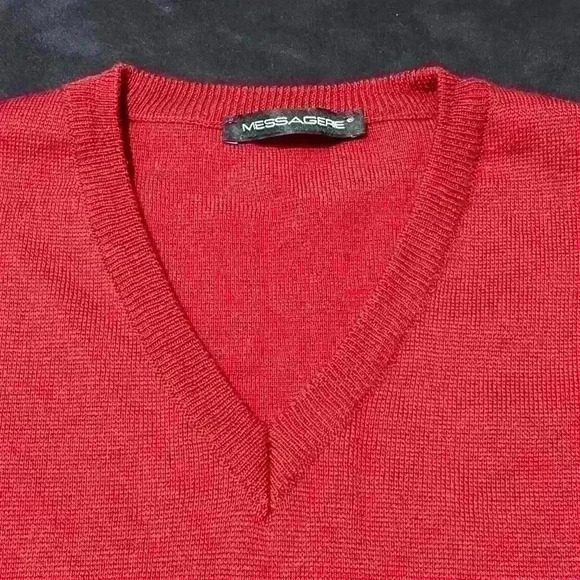 Messagerie Mens Merino Wool Italy Striped Knit Designer Pullover Sweater Size M - Picture 8 of 9